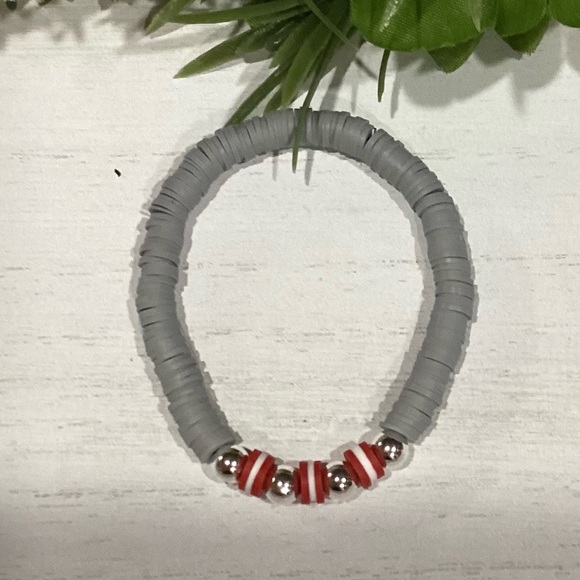 Silver Plated OU Sooners Custom Bracelet Stack - Picture 5 of 7